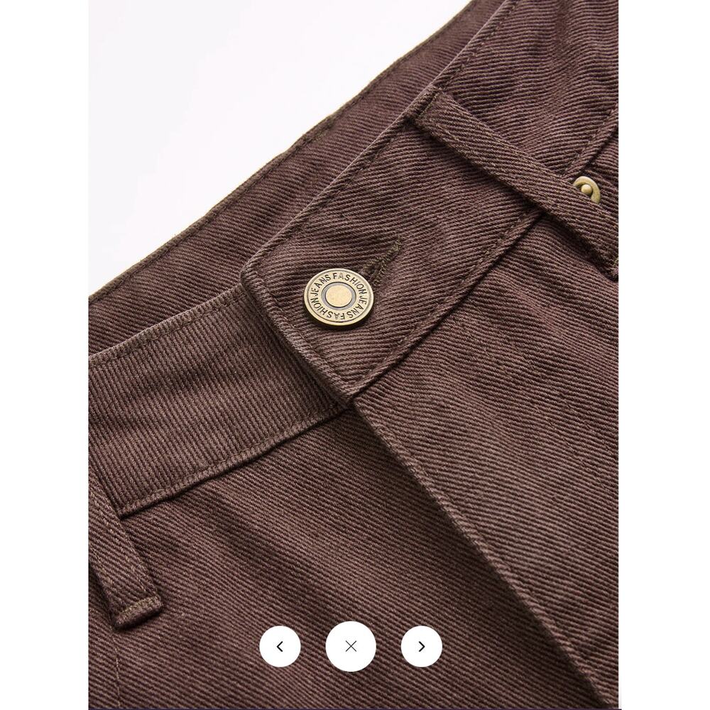 Commense Mid-Waist Denim Wide-Leg Jeans Sz L - Picture 3 of 4